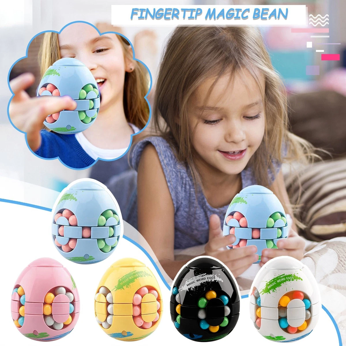 Fidget Toys Rotating Beans Fingertip Toy Stress Relief Toys For Kids And  Adult