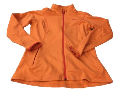 NEW Salomon Womens Large Discovery Full Zip Mid Layer Orange Jacket -Lightweight