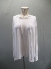 ZELLA Size M Womens White Drawstring Wrap Back Lightweight Athletic Hoodie 875