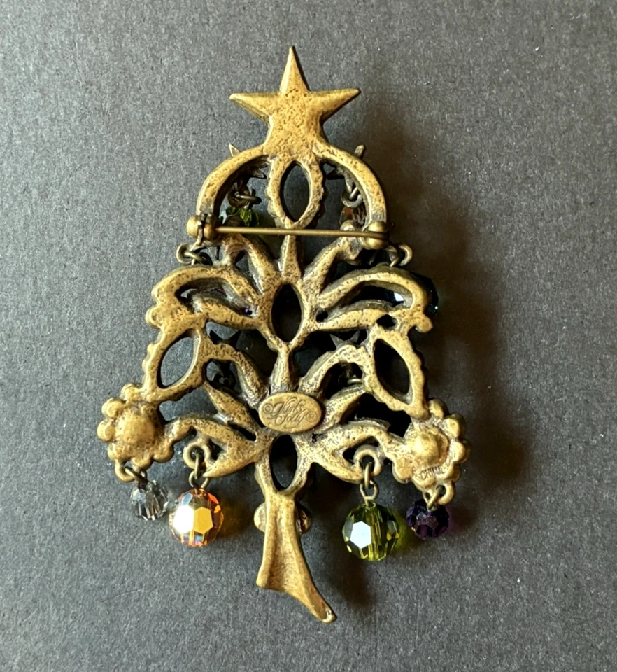 Lot of Hard to Find Christmas Tree Brooches from Kirks Folly and Talbots - Image 4 of 4