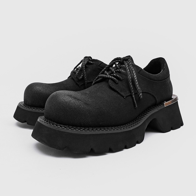 SAOLA Scarpe derby uomo punta tonda stringate tela abito formale business moda festa tg