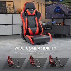 Marada Racing Seat PU Leather Red With Double Lock Slip For Racing Wheel Stand