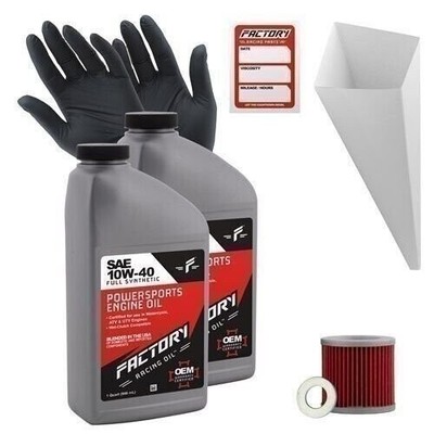 Factory Racing Parts 10W40 2 QT Oil Change Kit For Kawasaki EX305 GPZ305