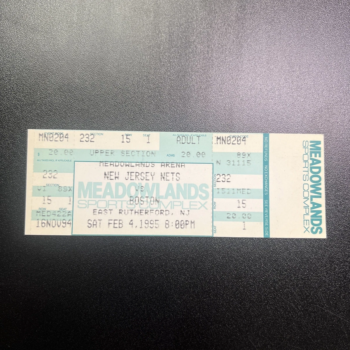 Basketball 1995 Vintage Sports Ticket Stubs for sale | eBay
