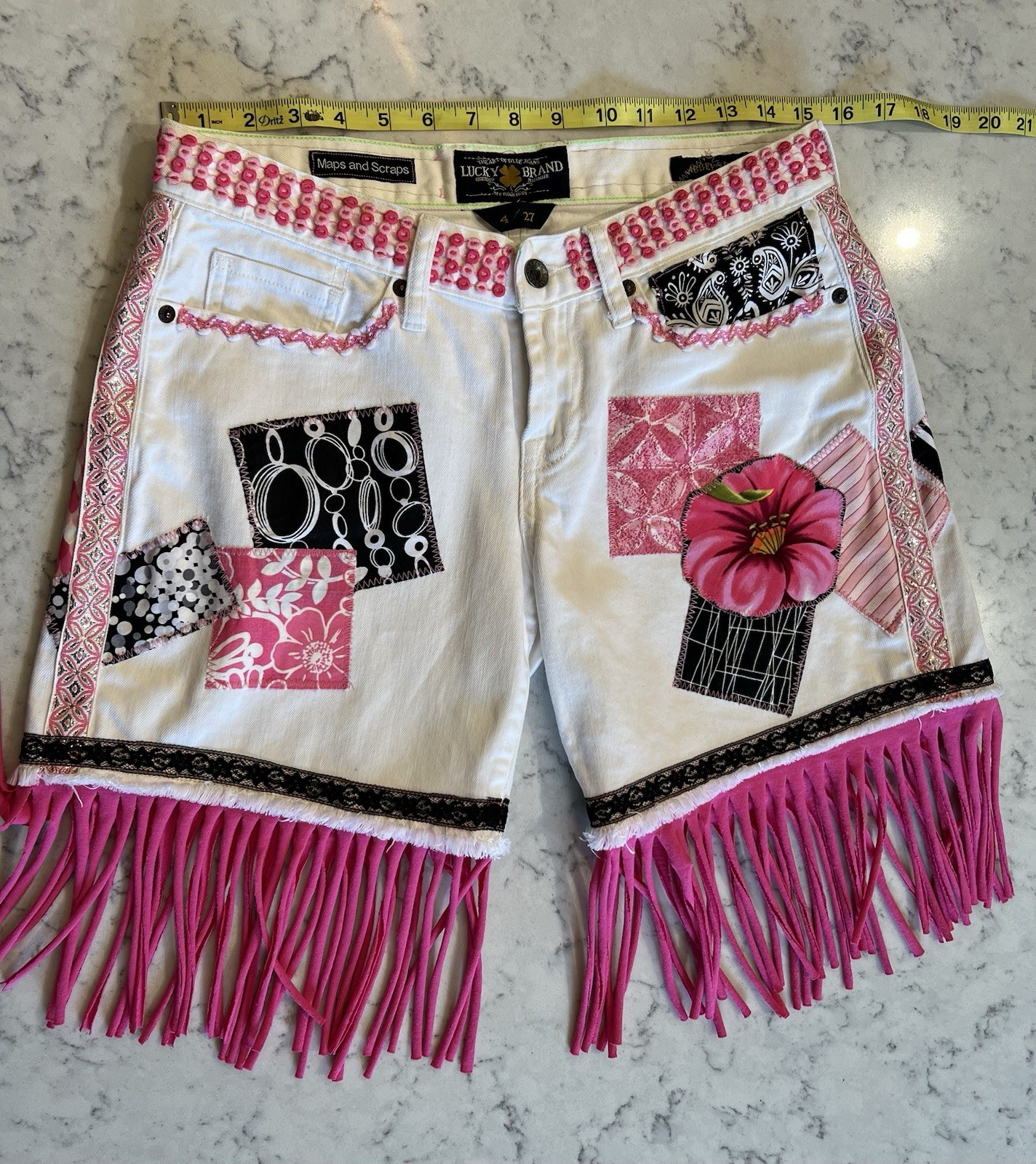 Not Silly Enough Patchwork Upcycled Shorts - image 9