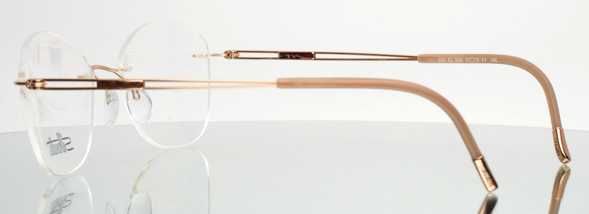 SILHOUETTE 5521 EU 3530 Rose Gold Womens Butterfly Rimless  display picture 1
