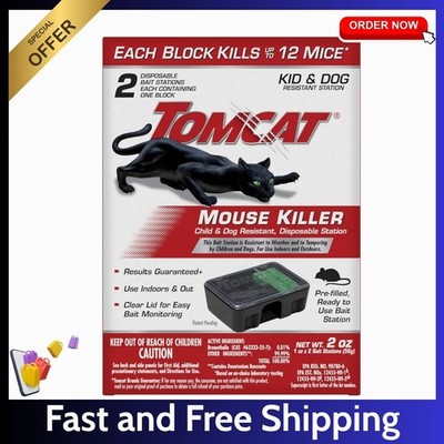 Tomcat Mouse Killer Disposable Bait Station   Child & Dog Resistant, In/outdoor