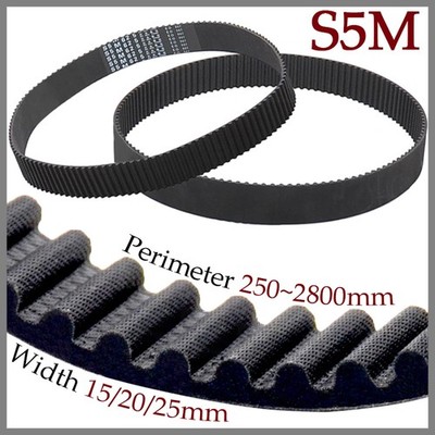 S5M Synchronous Timing Belt Closed Loop Pitch5mm Width 15mm/20mm/25mm For Pulley