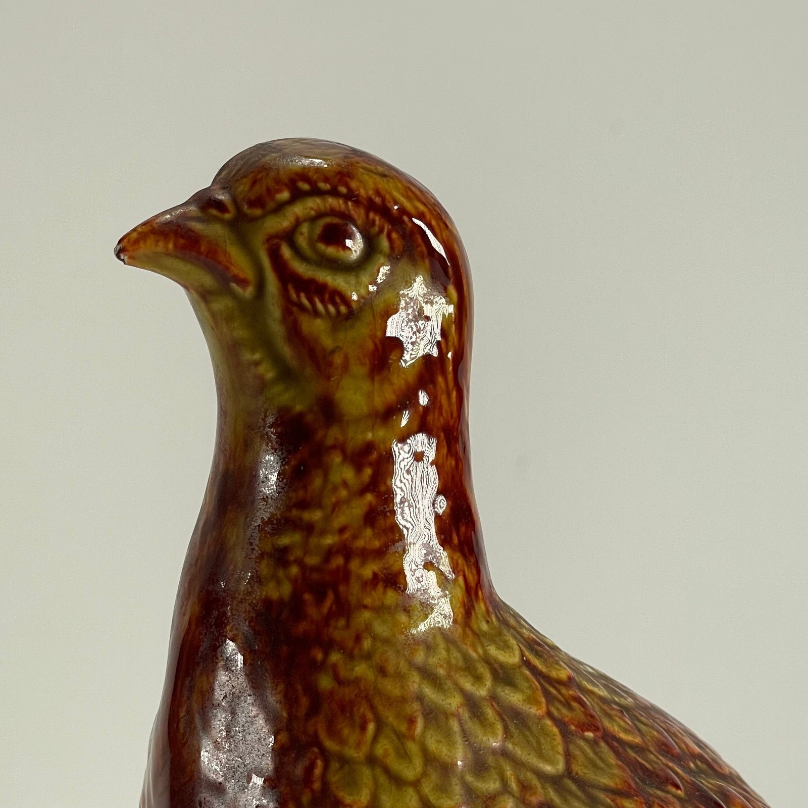 Vintage Ceramic Large Pheasant Figurine Nature Hunting Cottagecore Mantel Decor