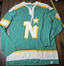 Fanatics Minnesota North Stars NHL Lace Up Jersey Shirt Mens Large NWT 2025