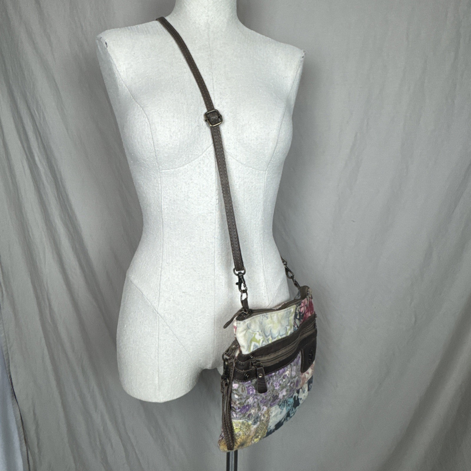 Myra Bag Patchwork Boho Canvas Patchwork Crossbod… - image 5