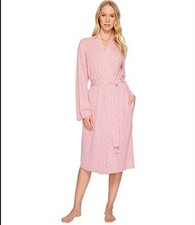 NEW Natori S Soho Brush ROBE Long Heather Pink 75653