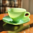 Fire-King Jadeite Sheaves of Wheat coffee Cup