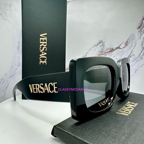 New VERSACE Sunglasses Black Gold Sabrina Carpenter Collaboration Square Italy - 第 19/20 張圖片