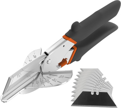 Multi-Angle Miter Shear Cutter with 10 Extra Blades, 45-135 Degree
