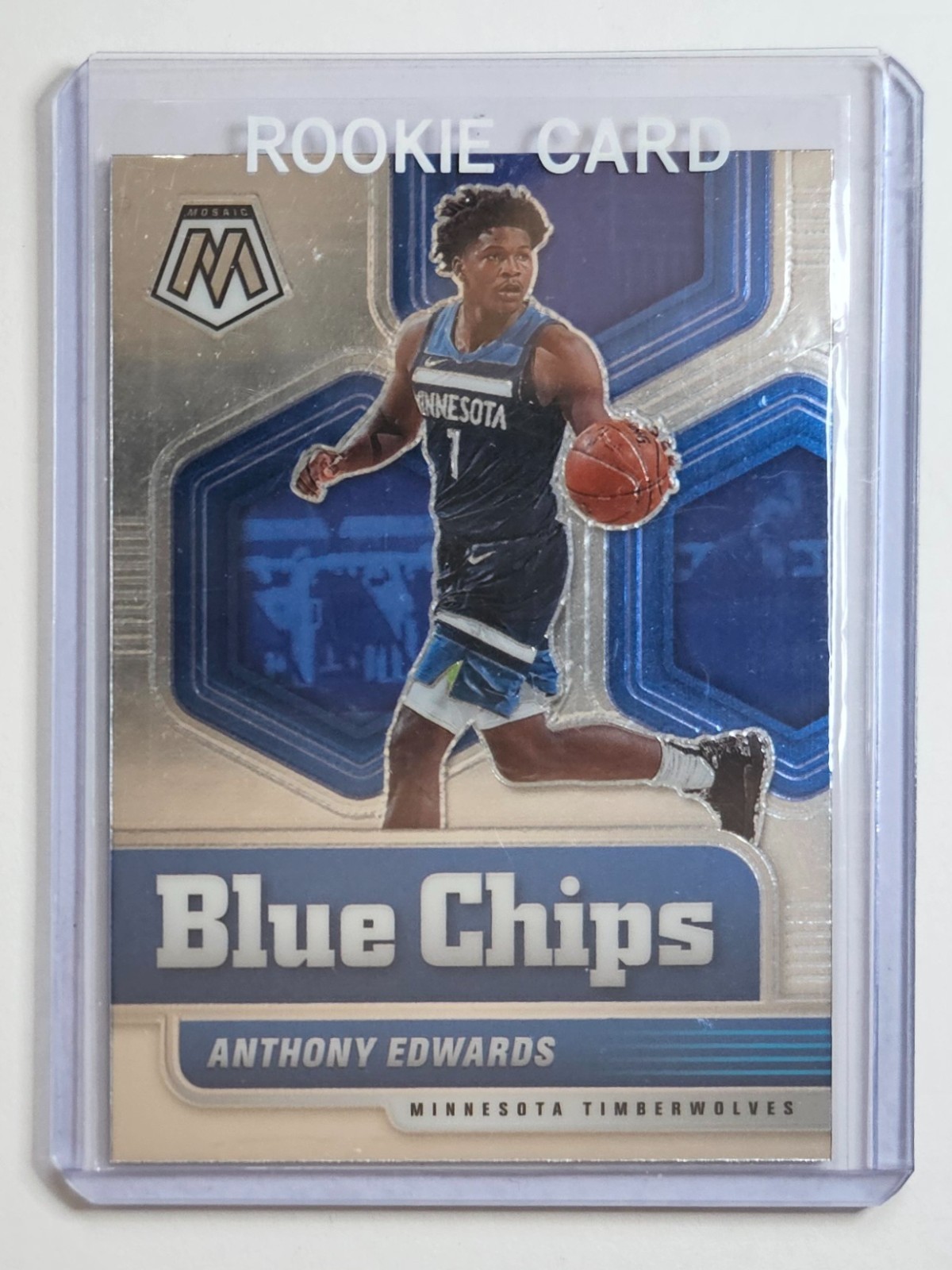 Anthony Edwards Wolves 20-21 Panini Mosaic Blue Chips RC 🔵