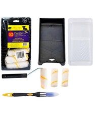 Bates Choice Paint Roller Kit, 4-Inch, 10 pcs, Black, 4", 10 Black