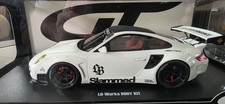 GT Spirit 1:18 2024 Porsche 911 Turbo LB-Works White Black Top Resin Model
