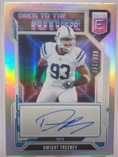 2025 Donruss Elite #BFS-DFY Dwight Freeney Back to the Future Signatures #/149
