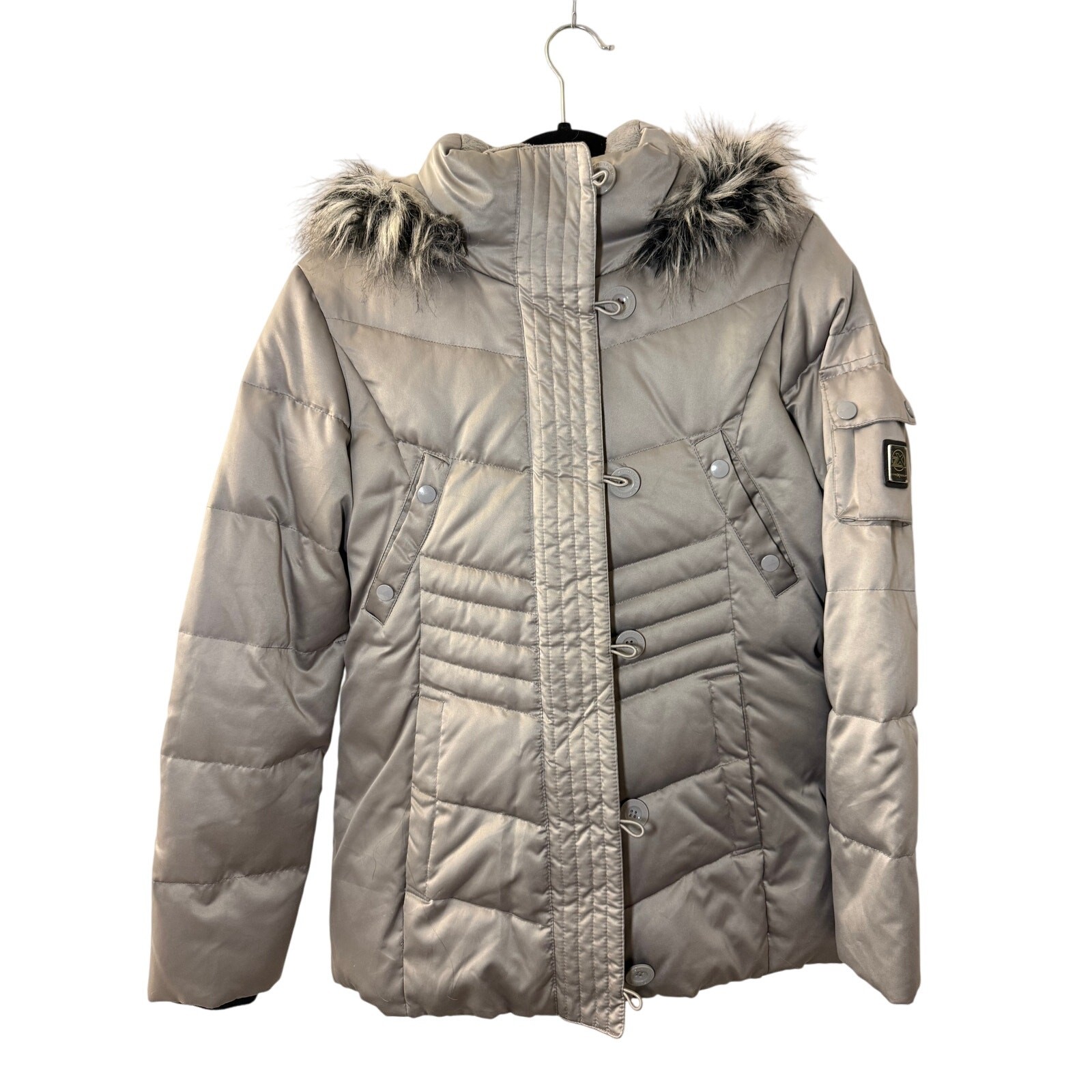 ZeroXposur Women's Silver-Gray Winter Puffer Jacket - S