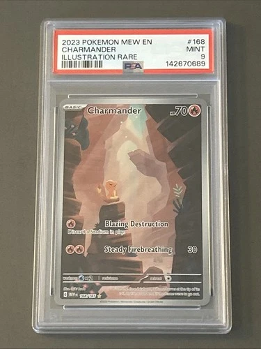 Pokemon TCG: Charmander 168/165 Sv: Scarlet & Violet 151 Holo PSA 9