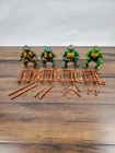Vtg 1988 TMNT 100% Complete Mike Leo Raph Don Original Playmates Figure Lot