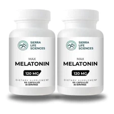 SIERRA LIFE SCIENCES - 120 mg High Dosage Melatonin Max in Easy-to-Swallow Ca...