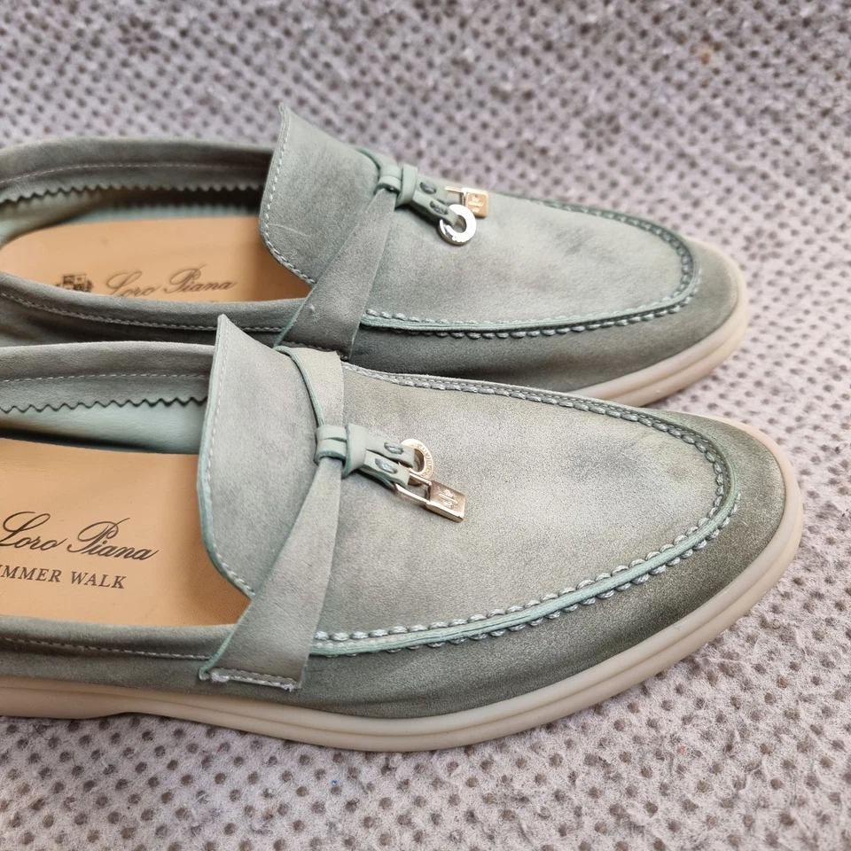 Paseos de verano Loro Piana verde talla 37 euros  Foto 3 de 4