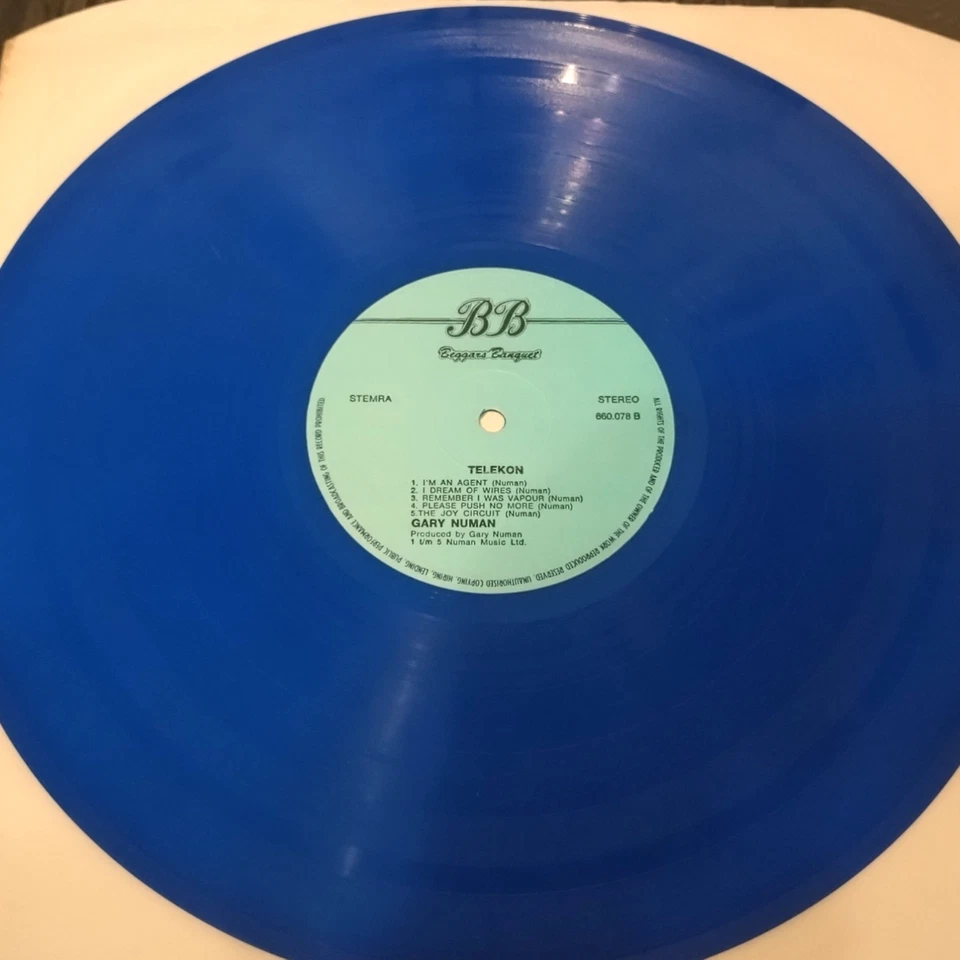 GARY NUMAN LP - TELEKON BLUE VINYL - DUTCH IMPORT HOLLAND 1980 SYNTH / NEW WAVE - Image 2 of 4