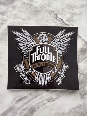 FULL THROTTLE ENERGY DRINK DECAL STICKER 3.75  X 4.25 