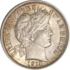 1911-P Barber Dime