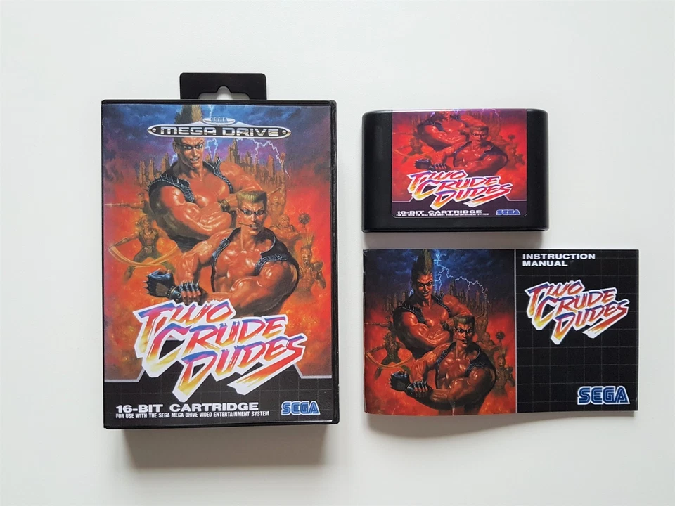 SEGA Megadrive Two Crude Dudes PAL (Read Description)