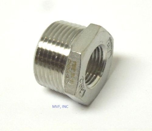 3/4" X 1/8" 150# Cast Threaded (NPT) Hex Bushing 304 Stainless Steel <SS12050141 - Picture 2 of 5