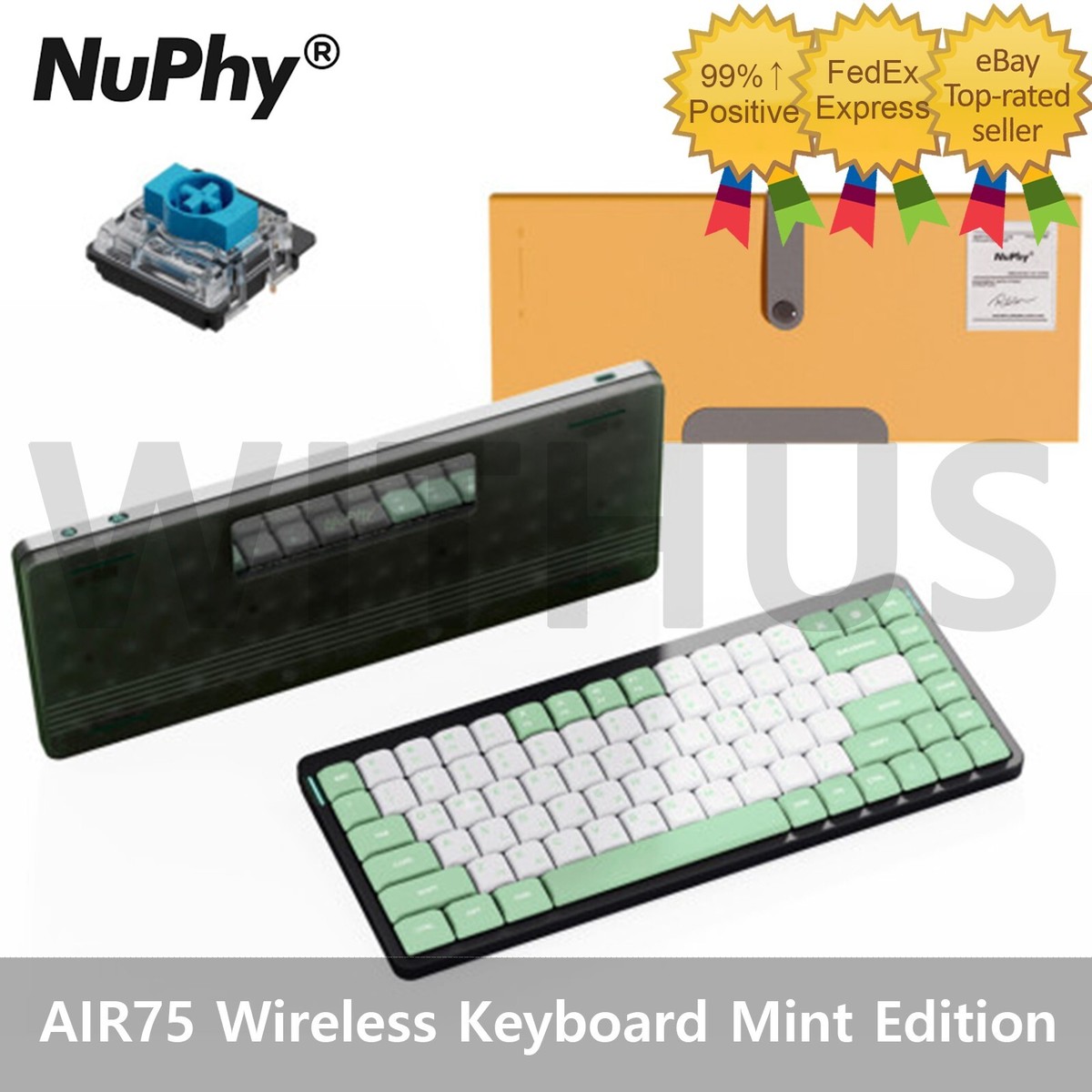 NuPhy AIR75 Wireless Mechanical Keyboard Mint Edition 2.4G