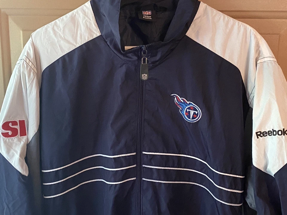 Chaqueta Tennessee Titans Adulto XL Azul Cortavientos Cremallera Completa Simulación Softshell Hombres Foto 2 de 4