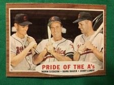 1962 TOPPS #127  PRIDE OF THE A's VG+          I