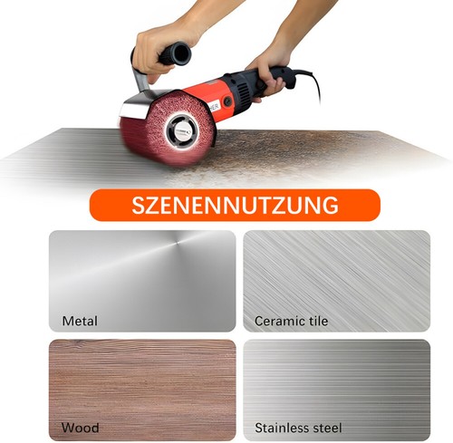 Satiniermaschine Schleifmaschine Bürstenschleifer , Polieren Walzenschleif 1200W - Bild 10 von 18