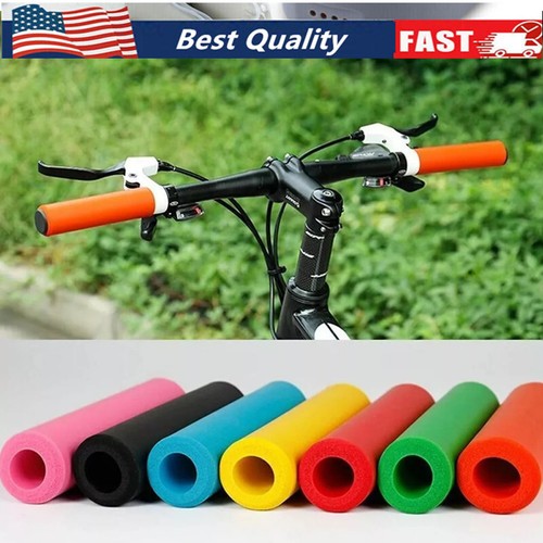 MTB Bike Grips Rubber Glossy Silicone Sponge Handlebar Grips Ultralight Non-slip