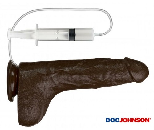 fallo vaginale anale realistico con ventosa e testicoli dildo sex toy eiaculante - Foto 2 di 2