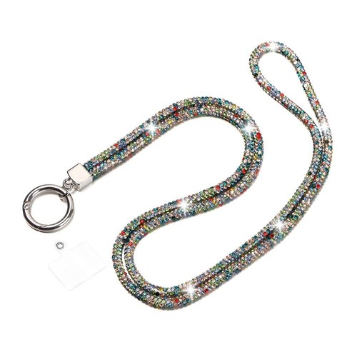 Cordon suspendu chaîne de corde anti-perte en cristal strass téléphone cordon suspendu - Photo 18 sur 26