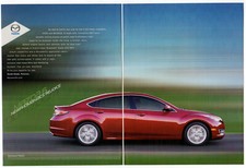 2009 MAZDA 6s Touring Vintage Original 2 page Print AD Red sedan car photo speed