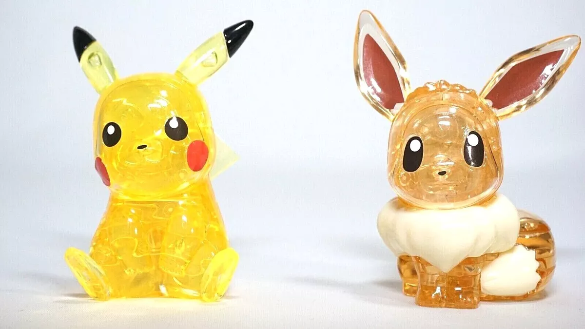 Pokemon Crystal 3D Puzzle Pikachu Eevee 48 Pieces Japan Import Cute back  view