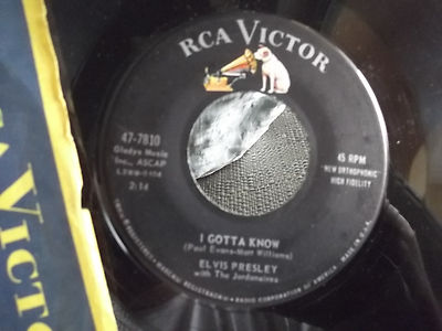 ELVIS PRESLEY ORIG BLACK RCA LABEL I GOTTA KNOW ARE YOU LONESOME ...