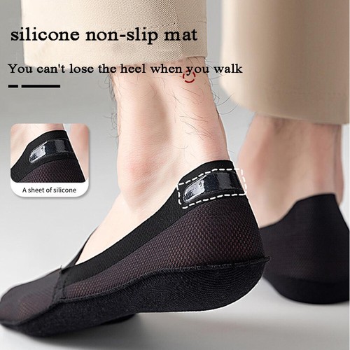 Men Summer Invisible Socks No Show Nonslip Low Cut Thin Hosiery Boat Sock Solid↕ - Picture 9 of 27