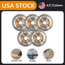 5pcs/Set 4.5''/115mm Diamond Cutting Disc Superthin Saw Blade for Tile Granite