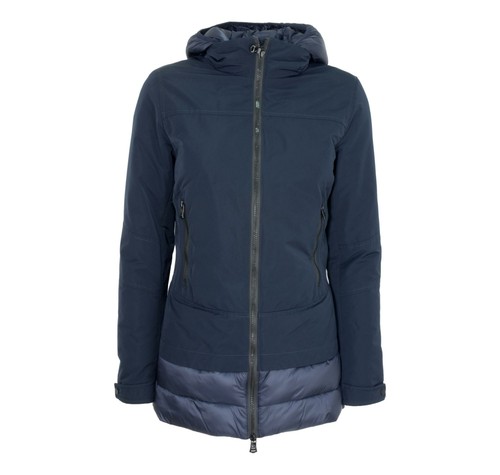 Hox Jacke Frau XD4312 mit Kapuze Abnehmbare Farbe Dark Blau