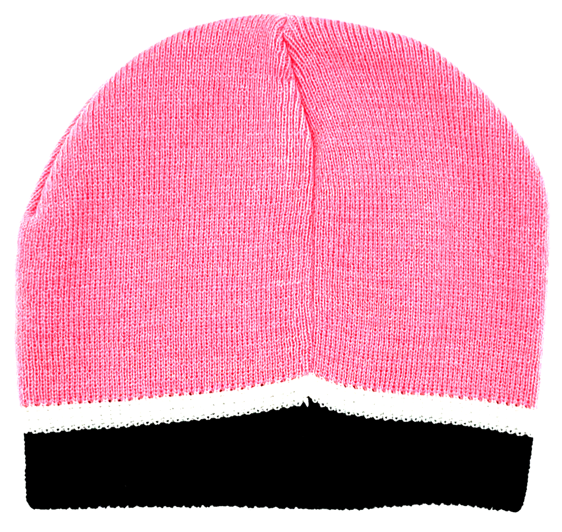 GIRLS TODDLER HARLEY DAVIDSON EMBROIDERED PINK KNIT BEANIE  display picture 1