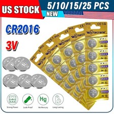 CR2016 3V Lithium Button Battery 5/10/15/25x Button Cell For Car Remote Key Fob
