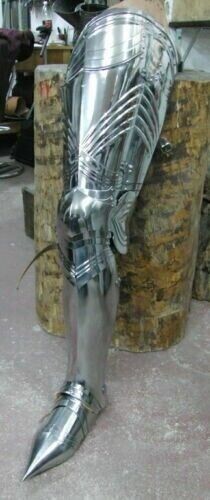 Armure De Jambe Complète En Acier Pour Reconstitution Médiévale Ou LARP - Neuf