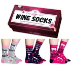 Cockney Spaniel 3 Pair Set Wine O'Clock UK 4-8 Ladies Wine Theme Socks Gift Box